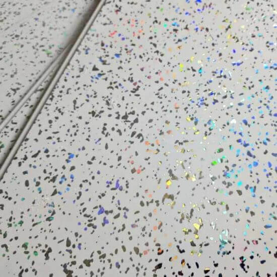 Panel de ducha Platinum White Sparkle Brillante de 10 mm (1 m x 2,4 m)