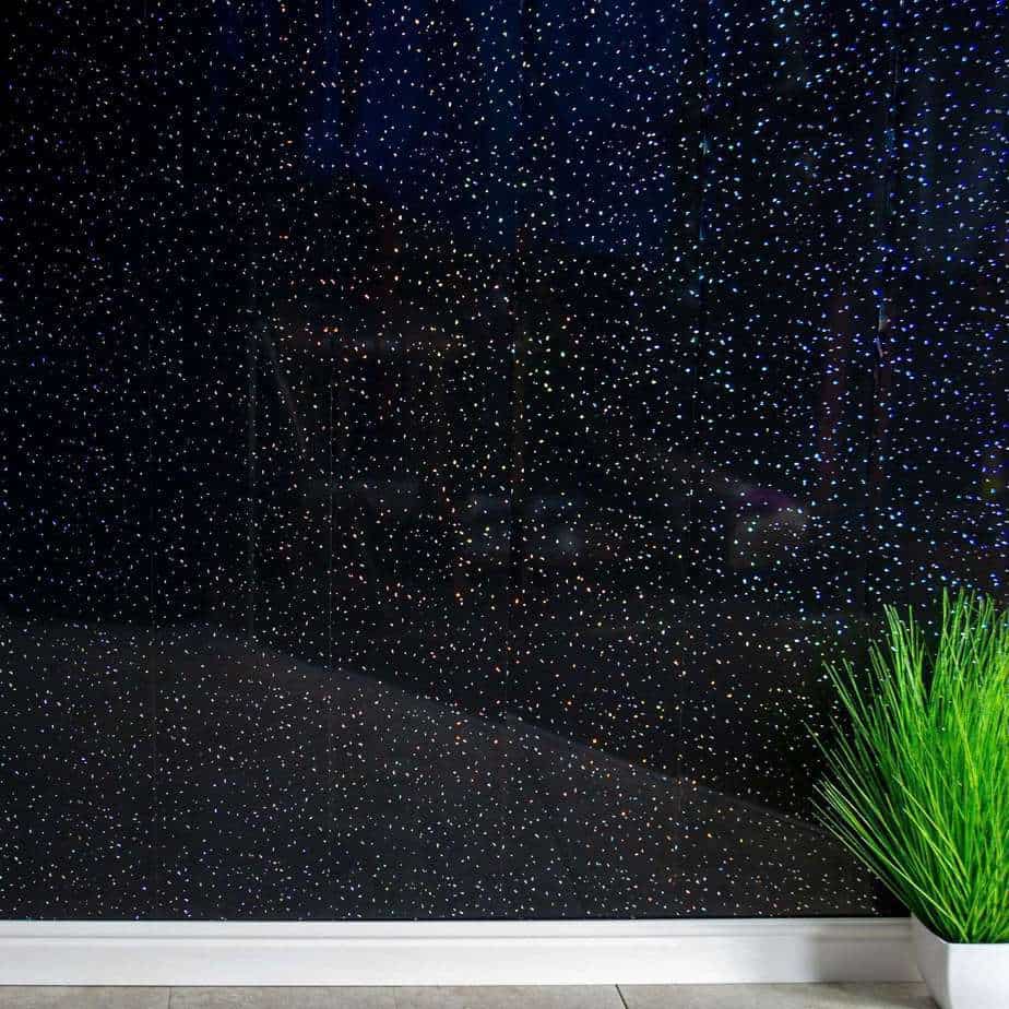 Panel de ducha Black Sparkle Brillante de 10 mm (1 m x 2,4 m)
