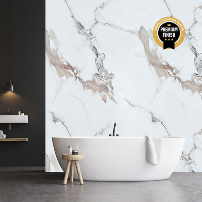Panel de ducha Calacatta Marble Ultra Mate de 10 mm (1 m x 2,4 m)