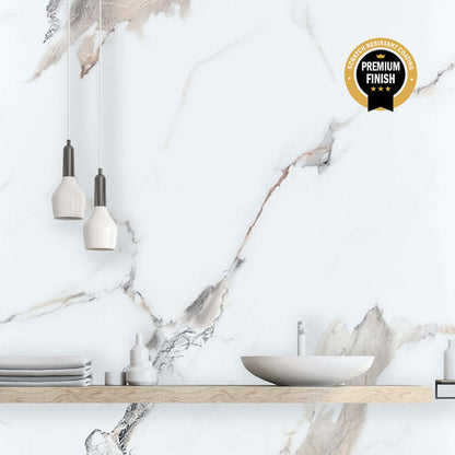 Panel de ducha Calacatta Marble Ultra Mate de 10 mm (1 m x 2,4 m)