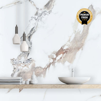 Panel de ducha Calacatta Marble Ultra Mate de 10 mm (1 m x 2,4 m)