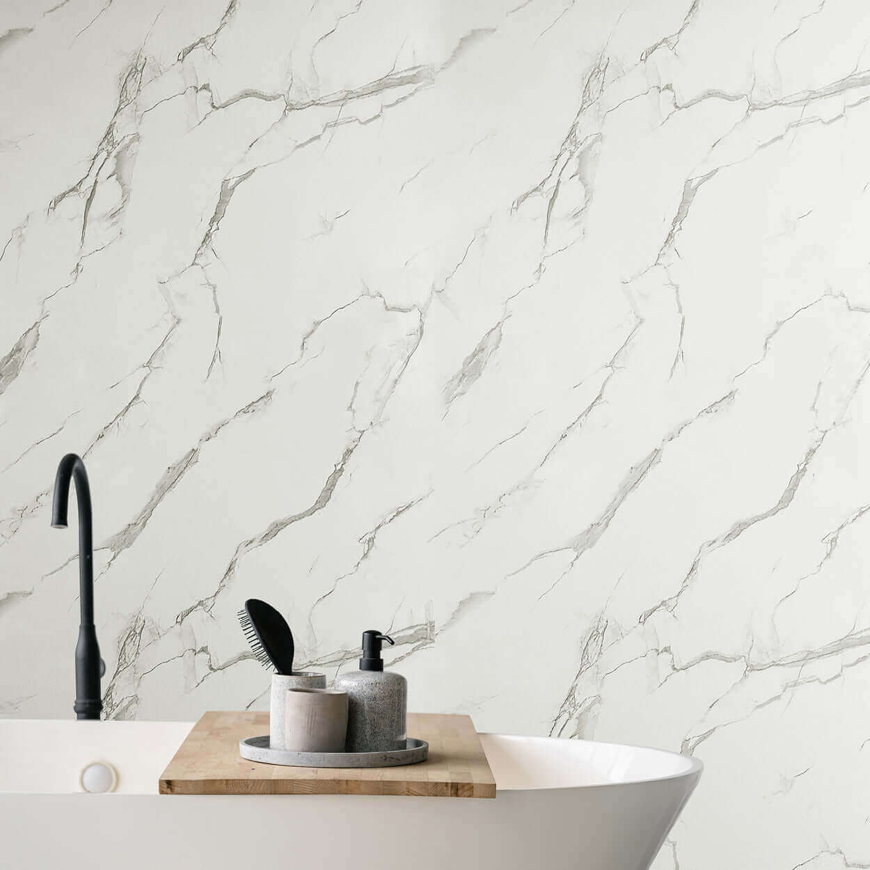 Panel de ducha Carrara Marble Mate de 10 mm (1 m x 2,4 m)