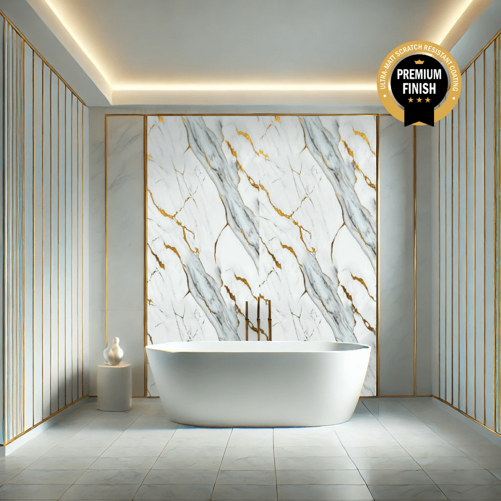 Panel de ducha Deluxe Grey Ultra Mate de 10 mm (1 m x 2,4 m)