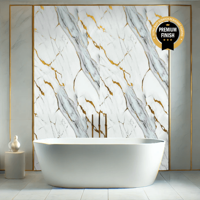 Panel de ducha Deluxe Grey Ultra Mate de 10 mm (1 m x 2,4 m)