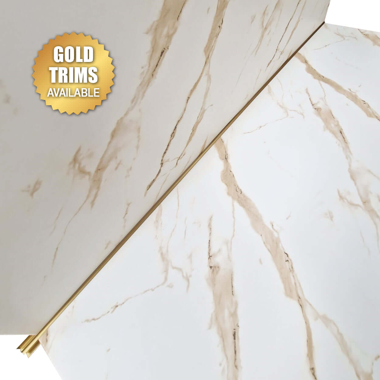 Panel de ducha Gold Marble Mate de 10 mm (1 m x 2,4 m)
