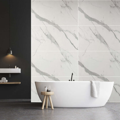 Panel de ducha Carrara Marble Large Tile Mate de 10 mm (1 m x 2,4 m)