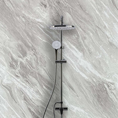 Panel de ducha Light Grey Marble Brillante de 10 mm (1 m x 2,4 m)