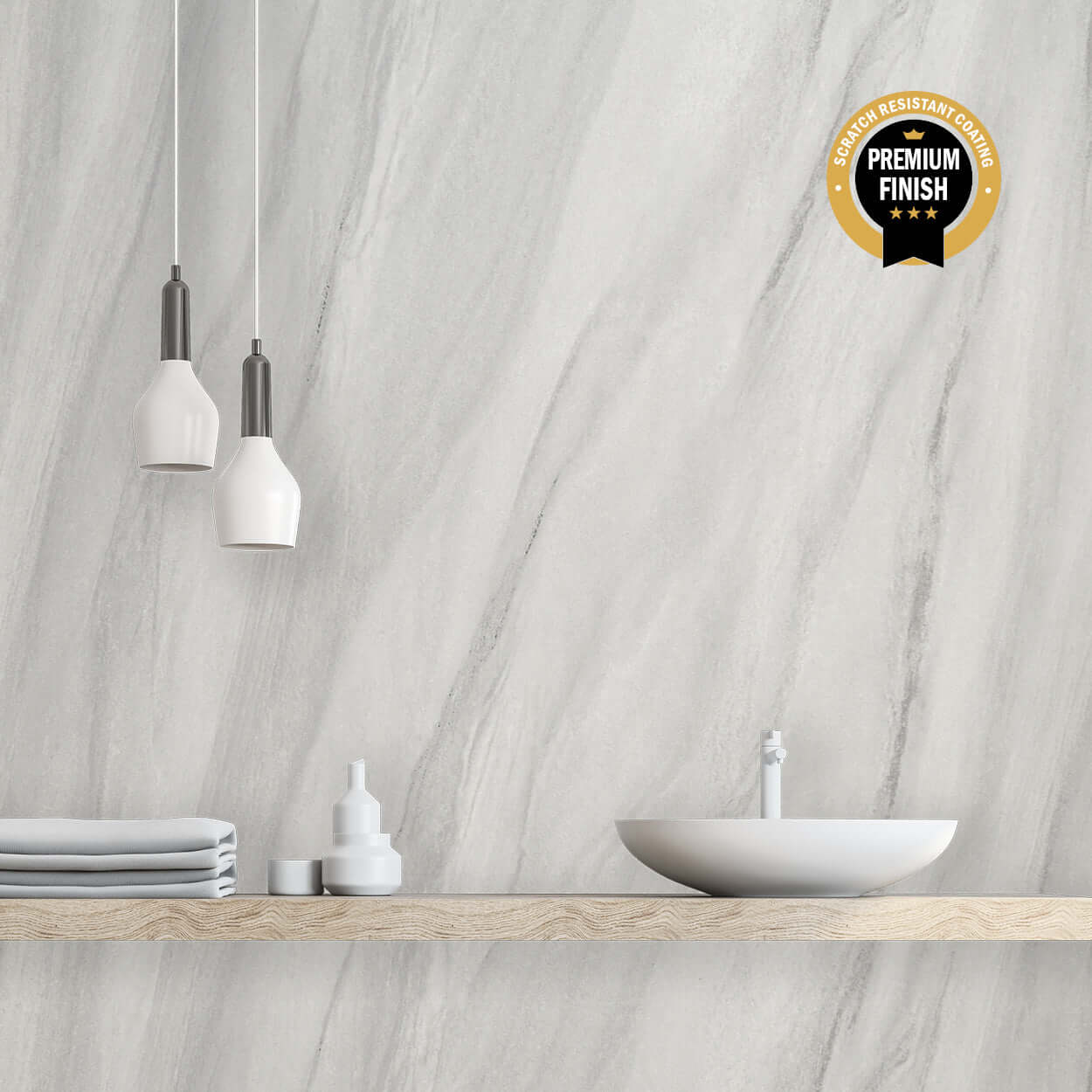 Panel de ducha Ocean Grey Ultra Mate de 10 mm (1 m x 2,4 m)