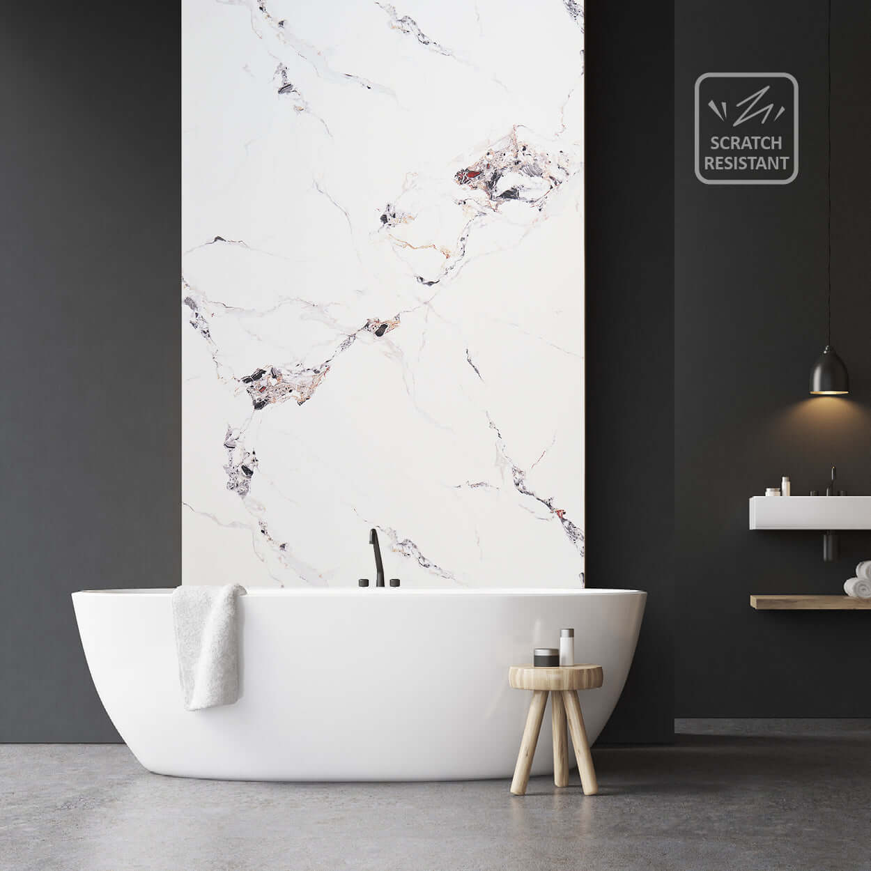 Panel de ducha Oro Gold Marble Ultra Mate de 10 mm (1 m x 2,4 m)