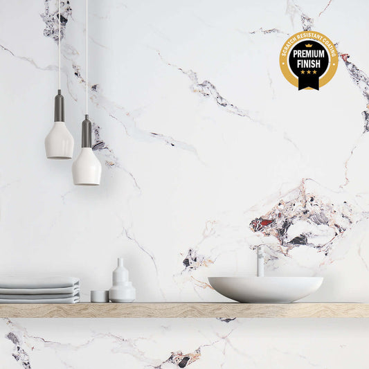 Panel de ducha Oro Gold Marble Ultra Mate de 10 mm (1 m x 2,4 m)