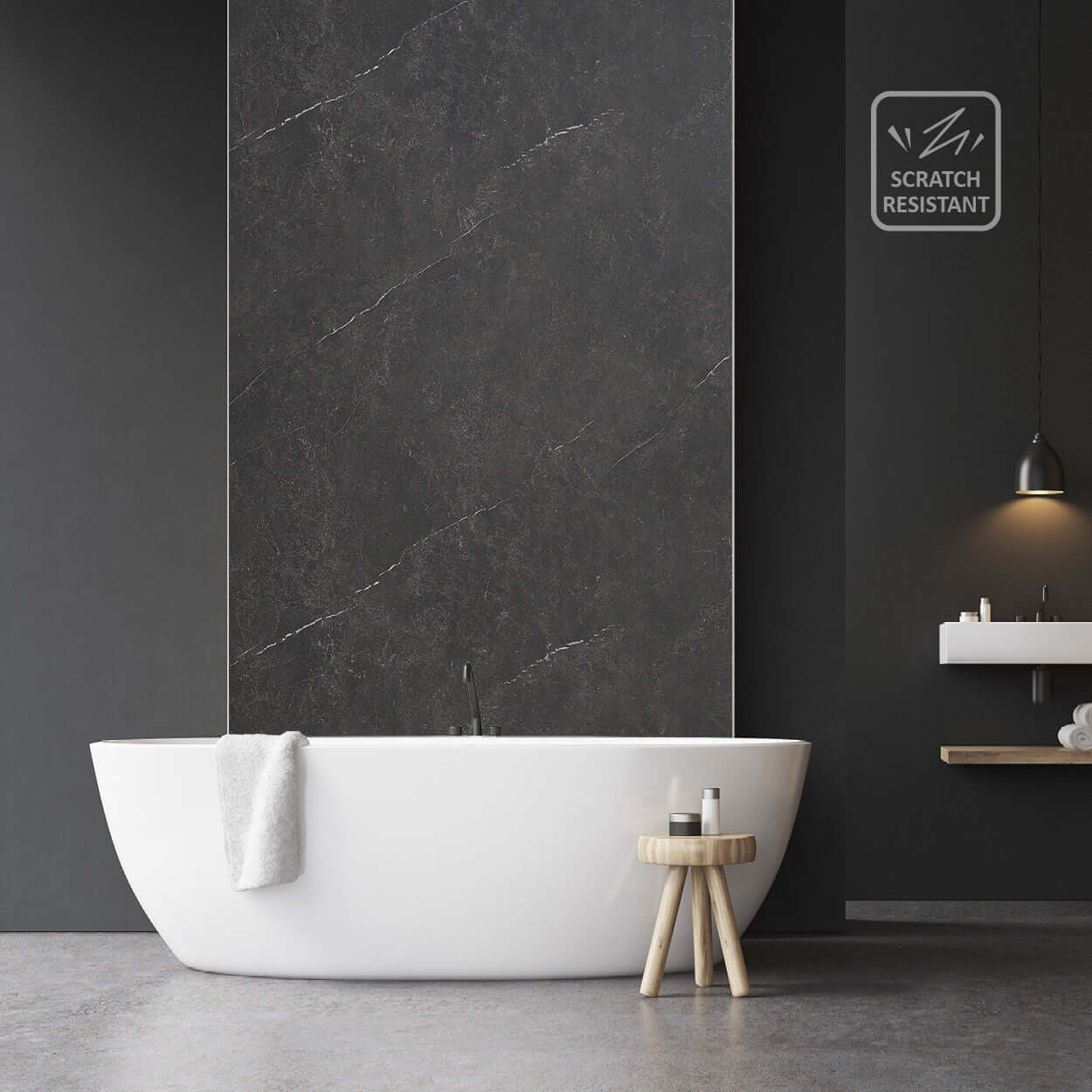 Panel de ducha Pietra Marble Ultra Mate de 10 mm (1 m x 2,4 m)