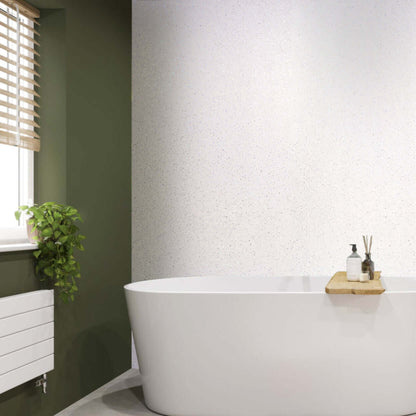 Panel de ducha Platinum White Sparkle Brillante de 10 mm (1 m x 2,4 m)