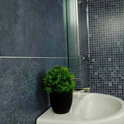 Panel de ducha Roman Blue Mosaic Mate de 10 mm (1 m x 2,4 m)