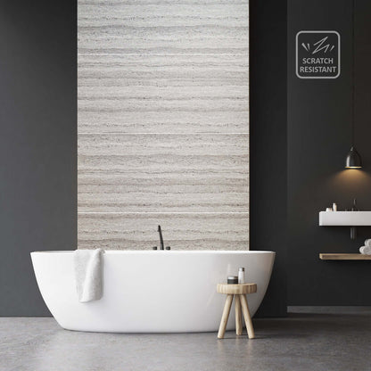 Panel de ducha Grey Travertine Large Tile Ultra Mate de 10 mm (1 m x 2,4 m)