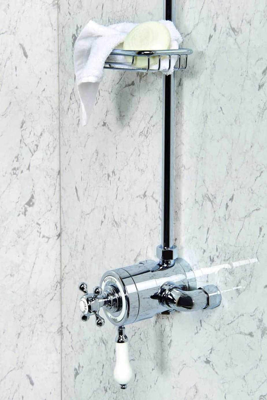 Panel de ducha White Marble Brillante de 10 mm (1 m x 2,4 m)