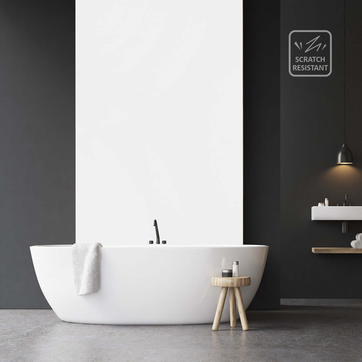 Panel de ducha White Ultra Mate de 10 mm (1 m x 2,4 m)