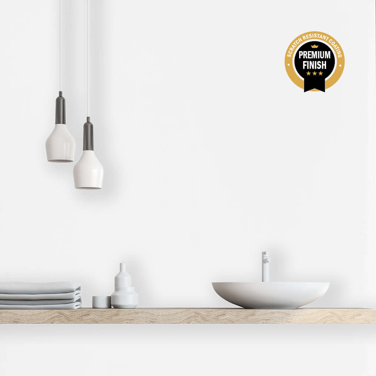 Panel de ducha White Ultra Mate de 10 mm (1 m x 2,4 m)