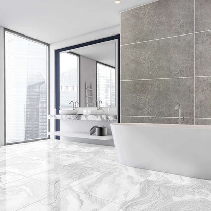 Panel de ducha Light Concrete Large Tile Mate de 10 mm (1 m x 2,4 m)