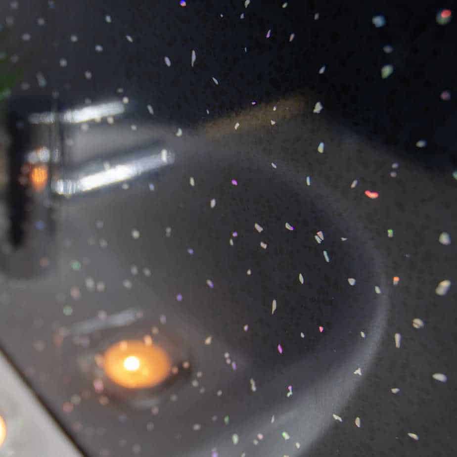 Panel de ducha Black Sparkle Brillante de 10 mm (1 m x 2,4 m)