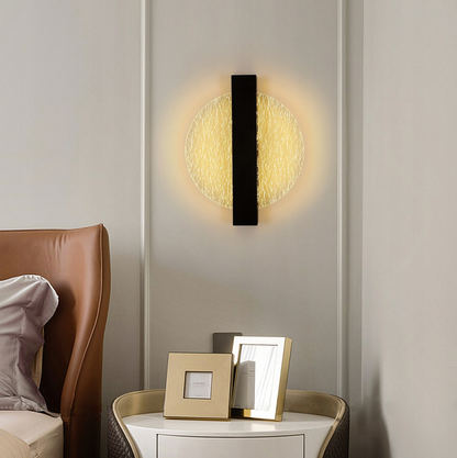Aplique de pared LED moderno negro 12W