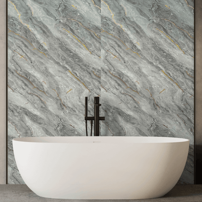 Panel de ducha Gilded Grey Brillante de 10 mm (1 m x 2,4 m)