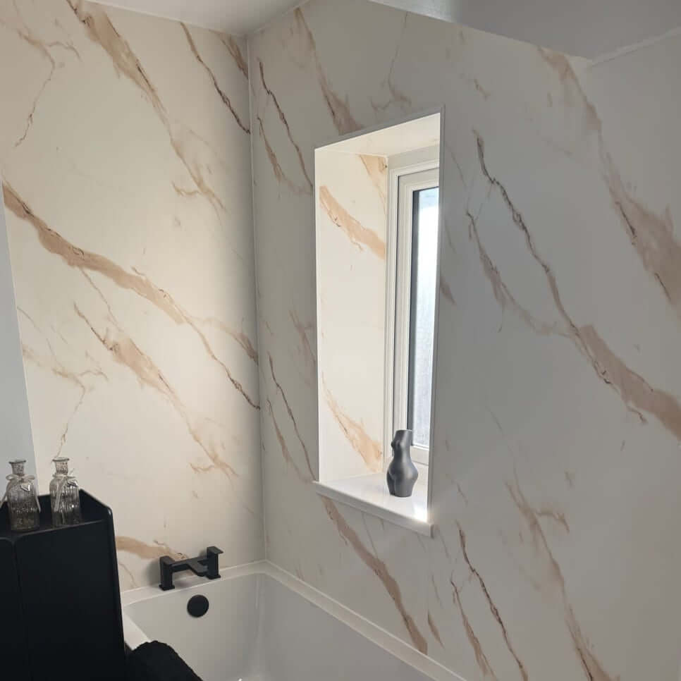 Panel de ducha Gold Marble Mate de 10 mm (1 m x 2,4 m)