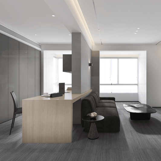 Suelo vinílico lino gris con sistema de clic – 5 mm (1,5 m²)