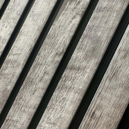 Panel de pared con lamas Weathered Grey AquaGuard (paquete de 2)