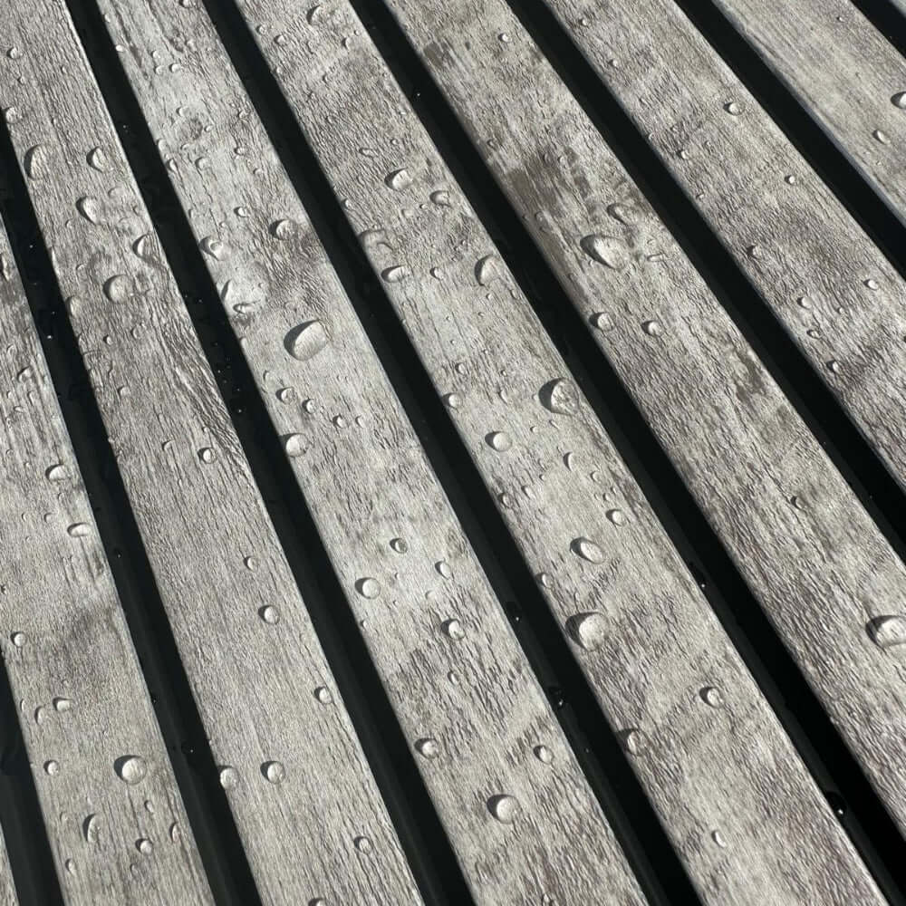 Panel de pared con lamas Weathered Grey AquaGuard (paquete de 2)