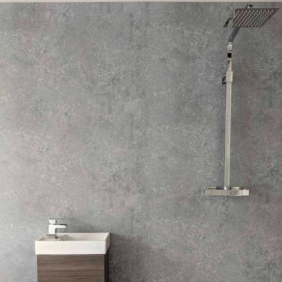 Panel de ducha Light Concrete Mate de 10 mm (1 m x 2,4 m)