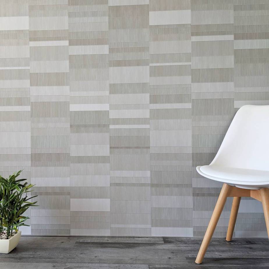 Panel de pared para baño Light Grey Mosaic de 8 mm (2,6 m)