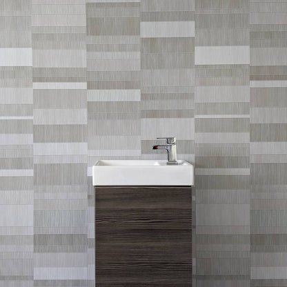 Panel de pared para baño Light Grey Mosaic de 8 mm (2,6 m)
