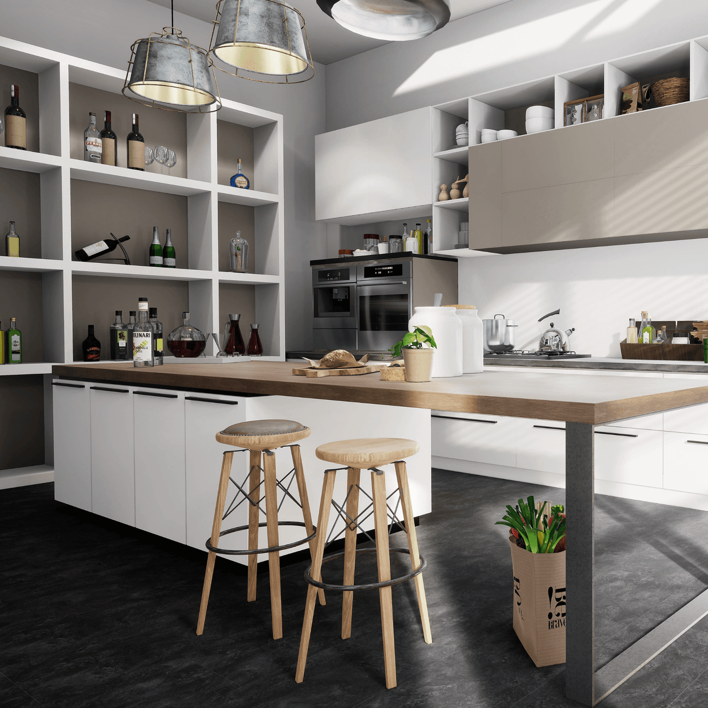 Suelo vinílico Noir Slate con sistema de clic – 1,5 m²