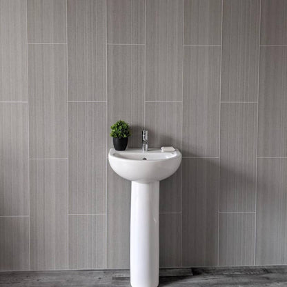 Panel de pared para baño **Seagrass con efecto de azulejo grande, de 8 mm (2,6 m)