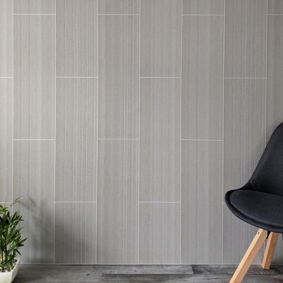 Panel de pared para baño **Seagrass con efecto de azulejo grande, de 8 mm (2,6 m)