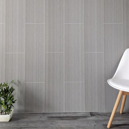 Panel de pared para baño **Seagrass con efecto de azulejo grande, de 8 mm (2,6 m)