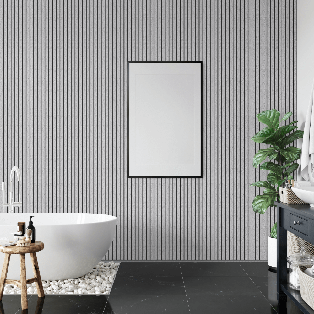 Panel de pared con lamas Weathered Grey AquaGuard (paquete de 2)